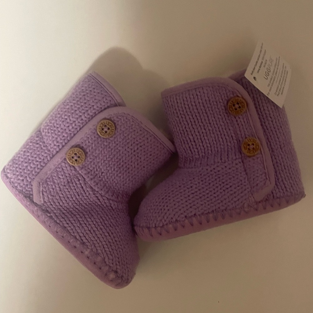Baby UGGs Purple Cozy Knit Booties